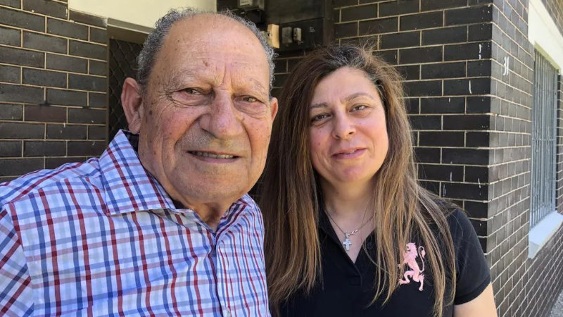 Photo of a couple Georgette and Fred Sassine.